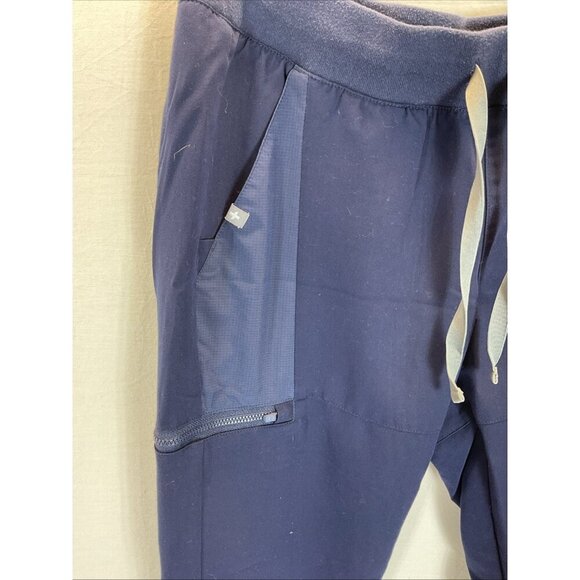 FIGS Yola Skinny Cargo Scrub Pants Women's S Navy Blue Stretch Drawstring - Picture 2 of 11